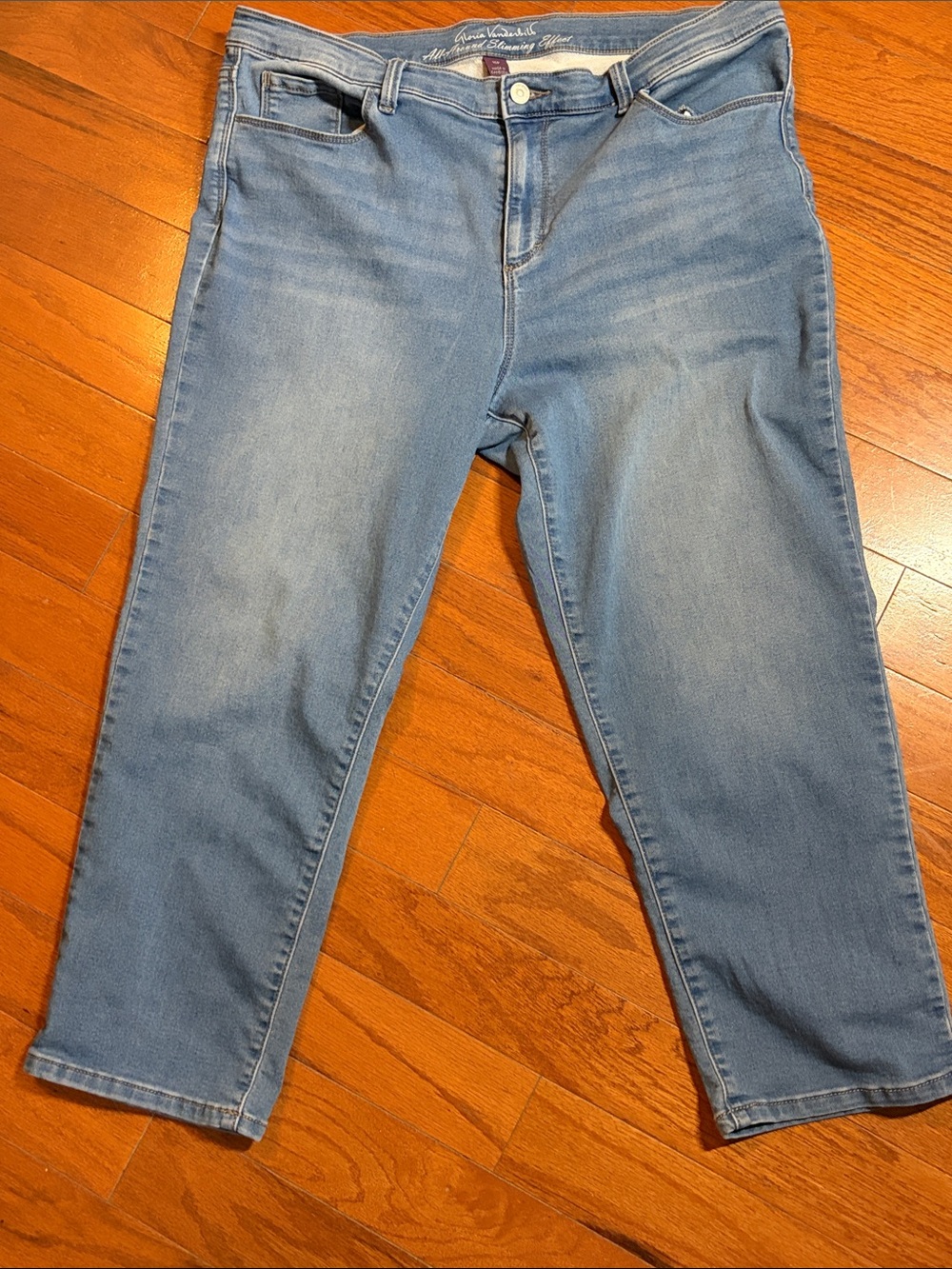 Gloria Vanderbilt 16P Blue Cropped Jeans - Ankle